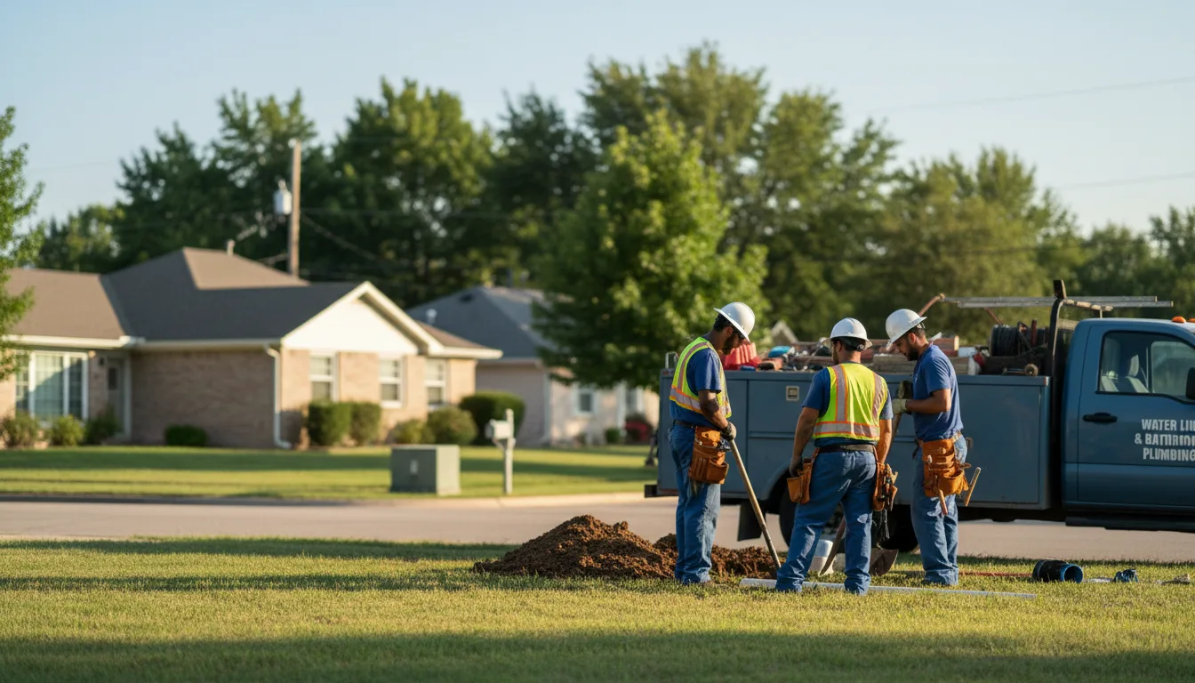 Residential water line and bathroom plumbing service in Skandia, MI